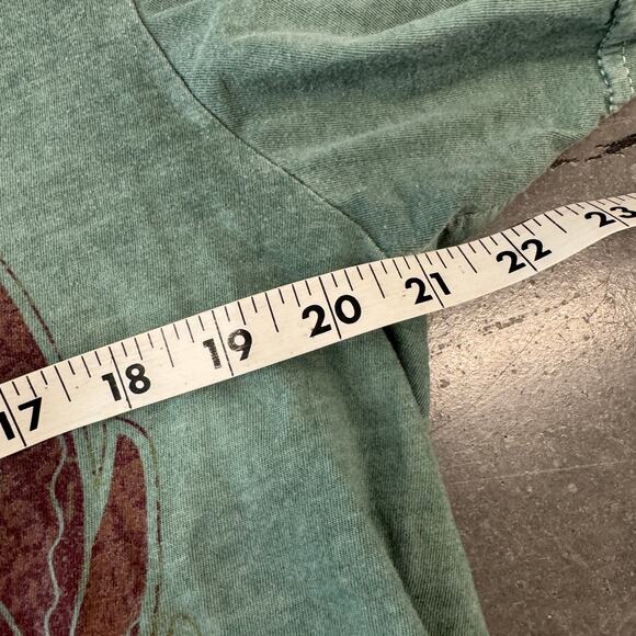 Vintage Y2K Aerosmith Green Band Tour Graphic Tee Acid Wash Soft Casual Large - Picture 4 of 5